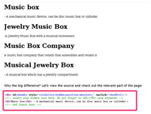 Music box code